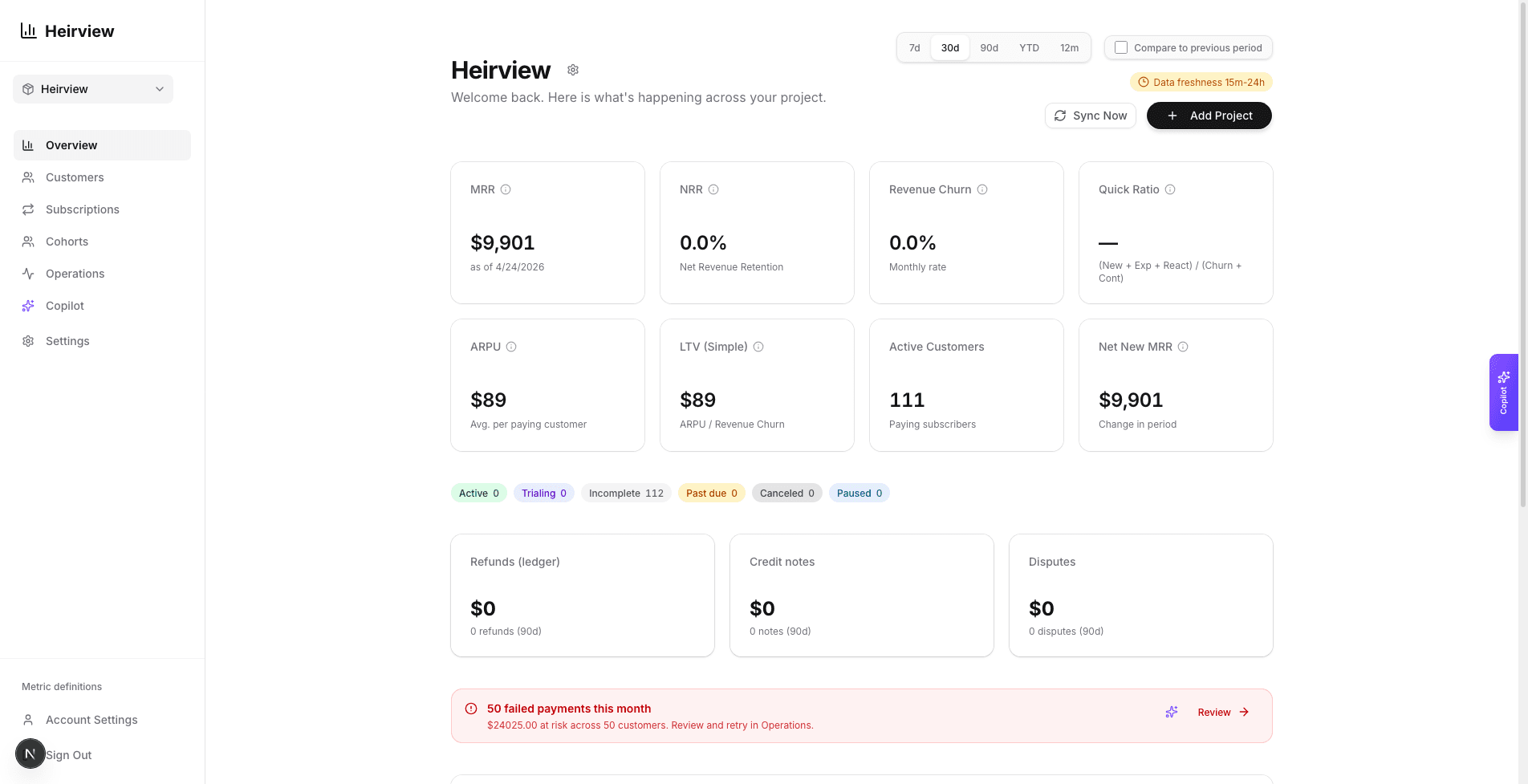 Heirview Dashboard